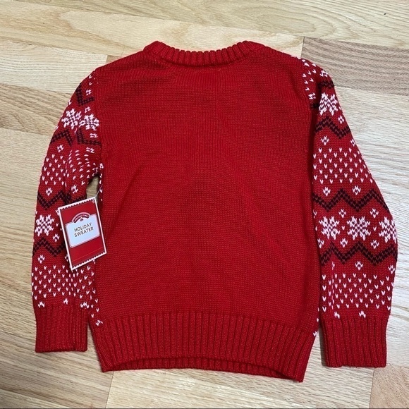 Holiday Time Santa Clause Christmas Sweater NWT 2T Red - Picture 3 of 4